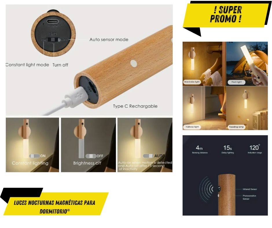 Luces Nocturnas para Dormitorio X2